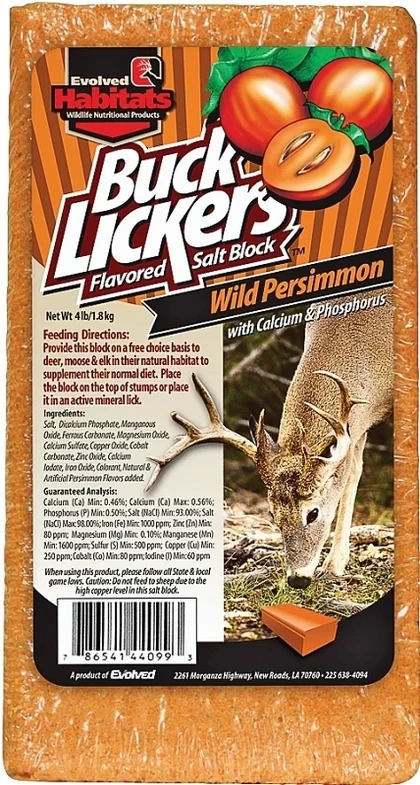 Evolved Habitats Buck Lickers Mineral Block, Persimmon Flavor, 4 lb