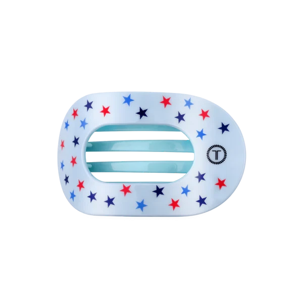 Teleties United We Sparkle Medium Flat Round Hair Clip