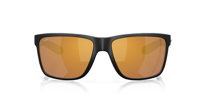 Costa Del Mar Broadbill II Polarized Sunglasses Matte Black with Gold Mirror 580G Glass Lenses