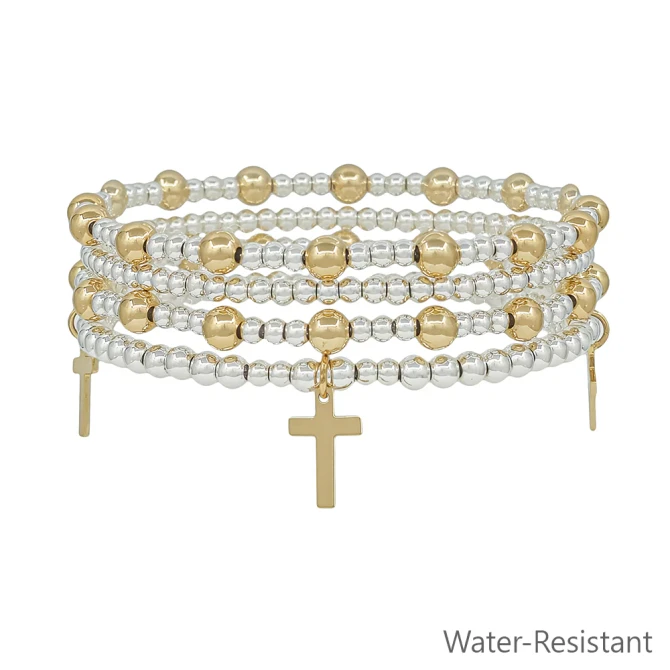 Meghan Browne Style Hali Bracelet - Silver Gold