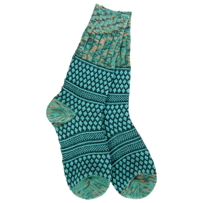 World's Softest Socks Women's Weekend Gallery Textured Crew - Woodland