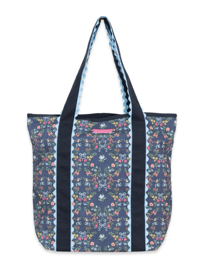 Simply Southern Scalloped Tote - Ribbon Flower