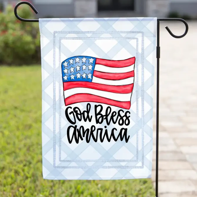 The Navy Knot Patriotic Garden Flag - God Bless
