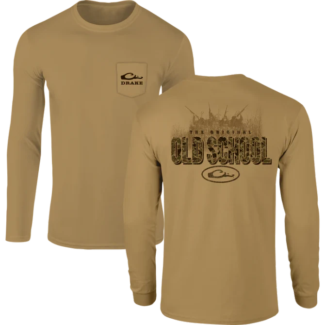 Drake Men's Old School Original Long Sleeve T-Shirt - Honey Mustard