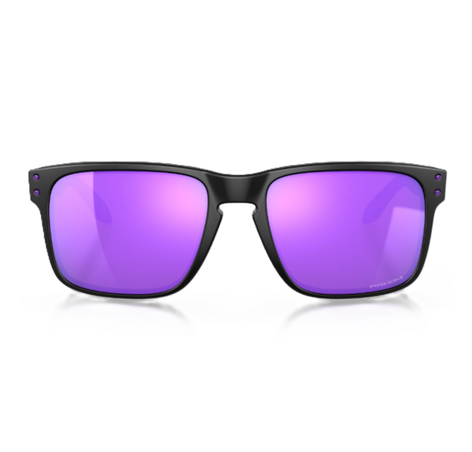 Oakley Holbrook Sunglasses Matte Black Frame with Prizm Violet Lens