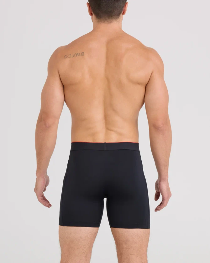 Saxx Men's Multi-Sport Mesh Performance Boxer Brief 6" - Black