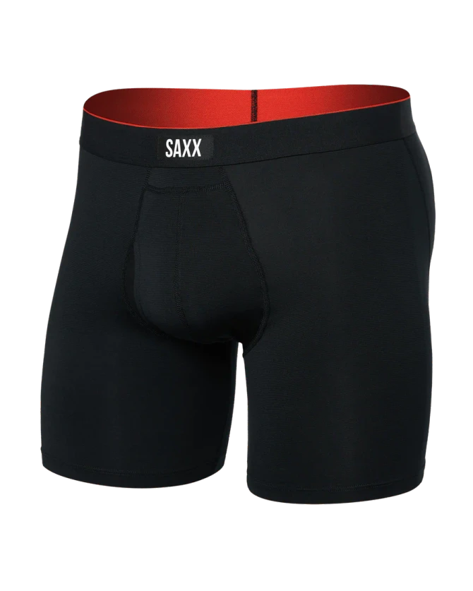 Saxx Men's Multi-Sport Mesh Performance Boxer Brief 6" - Black