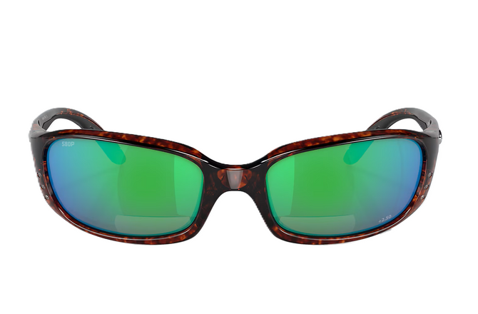 Costa Del Mar Brine Readers 10 Tortoise Polarized Sunglasses with Green Mirror