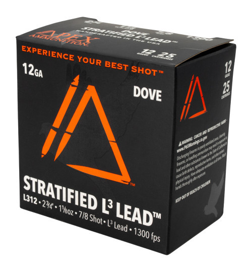 Apex Ammo Stratified L3 Lead 12G 2.75 1-1/8 7/8 25/1