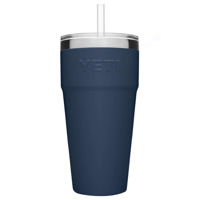 Yeti Rambler 26 OZ Tumbler Cup with Straw Lid - Navy