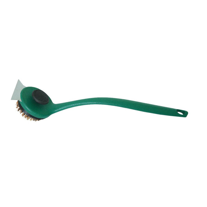 Big Green Egg SpeediClean Palmyra Bristle Long-Handle Grid Scrubber