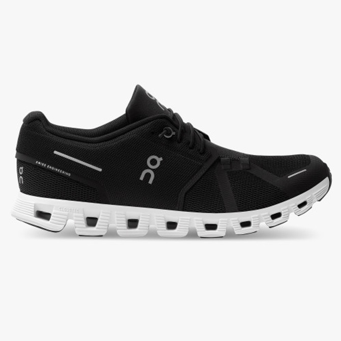 On Cloud 5 Men's Running Shoes - Black/White
