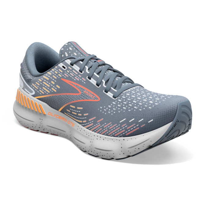 Brooks Men's Glycerin GTS 20-  Grey/Chili Oil/Orange