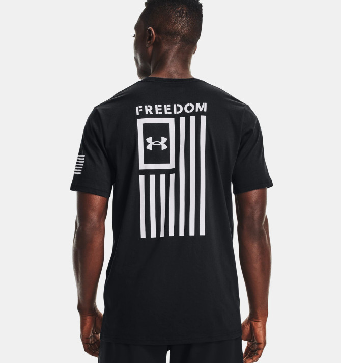 Under Armour Freedom Flag T-Shirt - Black/Steel