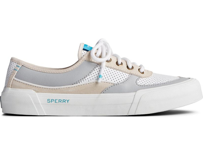 Sperry Women's Soletide Sneaker - WHITE/GRAY
