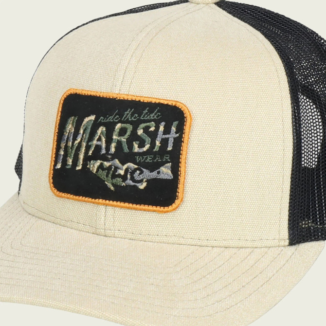 Marsh Wear Sunrise Marsh Trucker Hat- Stone