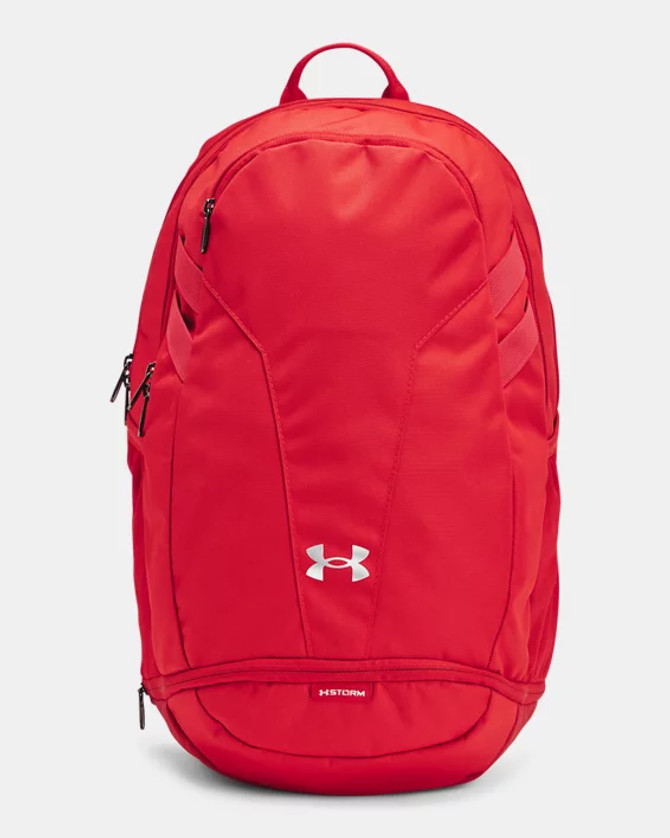 Under Armour Hustle 5.0 Team Backpack- Red