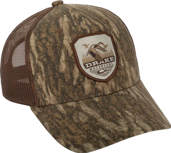 Drake Vintage Badge Mesh Back Cap - Bottomland Drake Vintage Badge Mesh Back Cap - Bottomland
