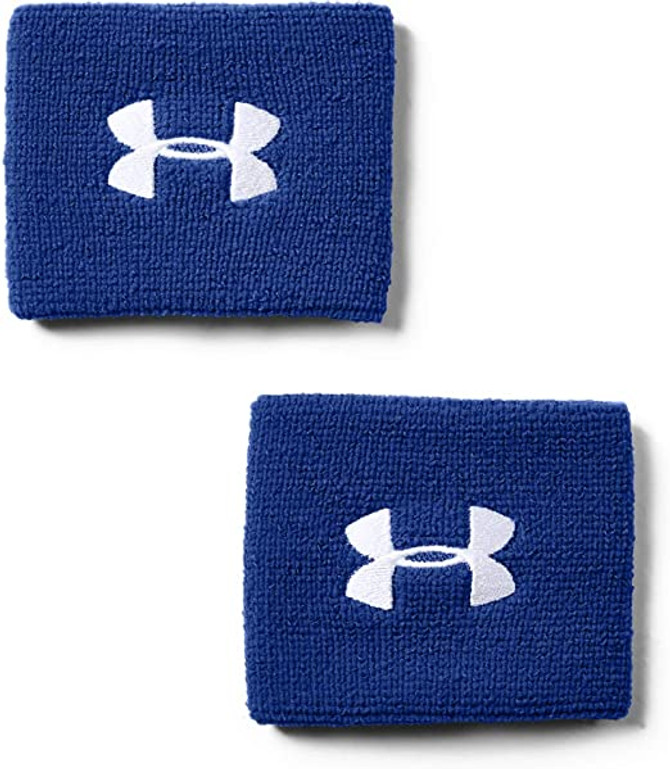 Under Armour Men's 3 inch Performance Wristband Royal 2 Pack