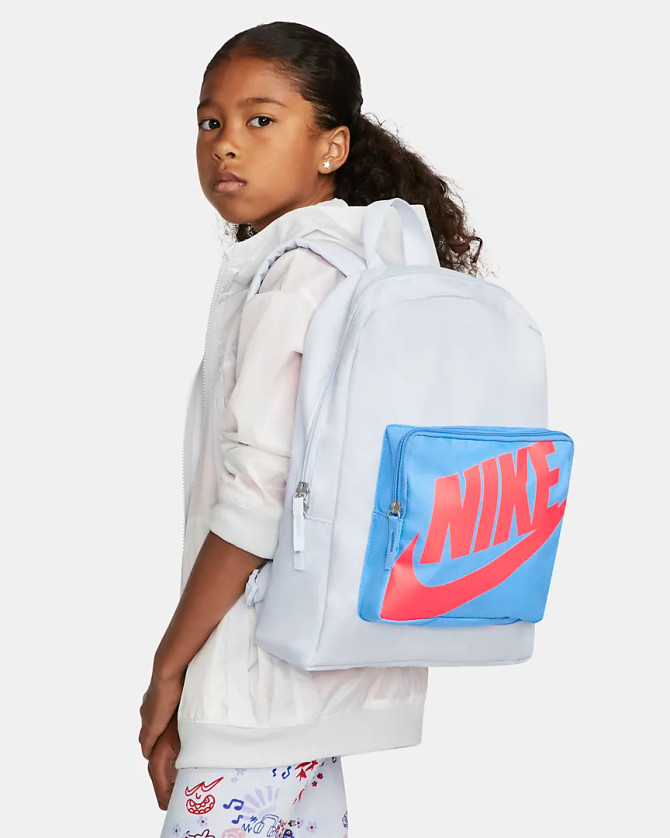 Nike Classic Kids' Backpack-Football Grey/ Bright Crimson