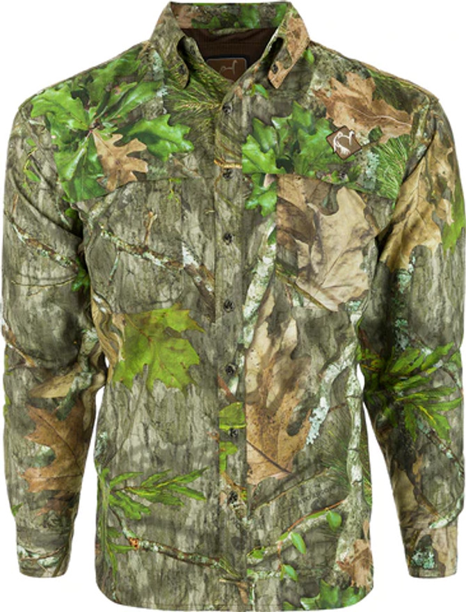 Drake Men's Mesh Back Flyweight Shirt 2.0-Mossy Oak Obsession