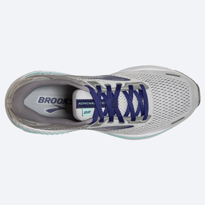 Brooks Women's Adrenaline GTS 22 Running Shoe - Alloy/Blue/Green