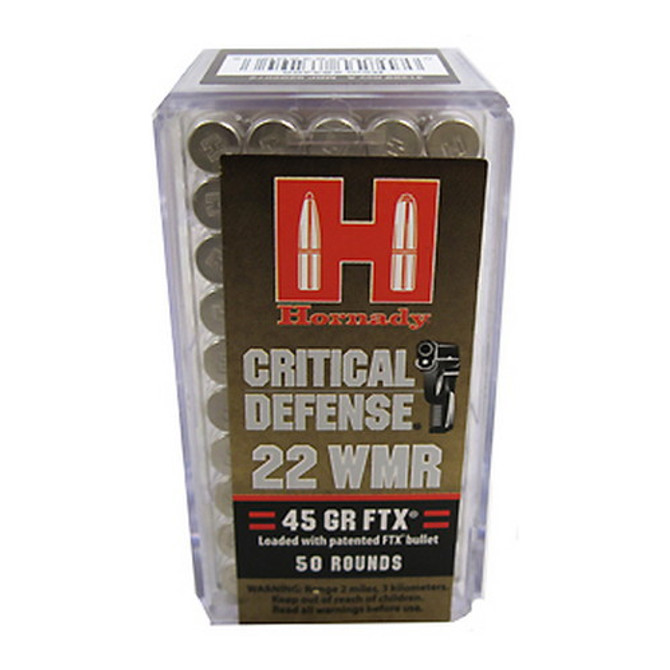 Hornady Critical Defense 22wmr 45gr FTX 50RND