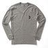 Duck Head Logo Long Sleeve T-Shirt - Heather Grey