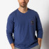 Duck Head Logo Long Sleeve T-Shirt - Beacon Heather Blue