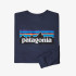 Patagonia Men's Long Sleeve p-6 Logo Responsibili-Tee-Classic Navy