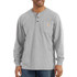 Carhartt Long Sleeve Henley T-Shirt-Heather Grey