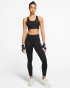 Nike Swoosh Women's Medium-Support Non-Padded Sports Bra- Black/White