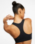 Nike Swoosh Women's Medium-Support Non-Padded Sports Bra- Black/White