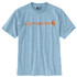 Carhartt Short Sleeve Logo T-Shirt - Moonstone Snow Heather