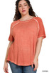 Zenana Women's Boat Neck Top - Plus Size - Copper