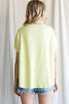 Jodifl Lemon Solid Shot Dolman Sleeves Top