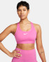Nike Women's Swoosh Medium Support Sports Bra-Playful Pink