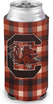 USC Plaid Slim Can Coozie