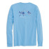 Fish Hippie Skewed Long Sleeve T-Shirt - Azure