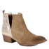 Diba True Stop By - Camel Suede/Beige Metallic Leather