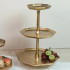 Indi Handicrafts Gilded Octagon Stand, 2-Tier