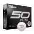 2023 Wilson Fifty Elite Golf Ball, White, 12-Pack