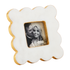 Mud Pie Square Scallop Marble Frame