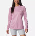 Columbia Women's Tidal Tee PFG Heather Long Sleeve - Minuet Heather, White Logo