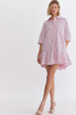 Entro Light Pink Flare Mini Dress