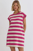 Entro Sleeveless Mini Dress Striped