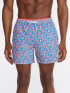 Chubbies The Spades Lined Classic Swim Trunk - Blue Floral/Blue & Coral Liner