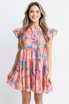 Karlie Floral Tier Pleat Dress