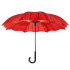 Galleria Red Daisy Stick Umbrella Reverse Close