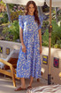 Jodifl Print Tiered Layer Midi Dress